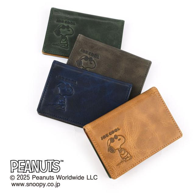PEANUTS ピーナッツ SNOOPY スヌーピー JOE COOL monogram ジョークールモノグラム 二つ折りパスケース