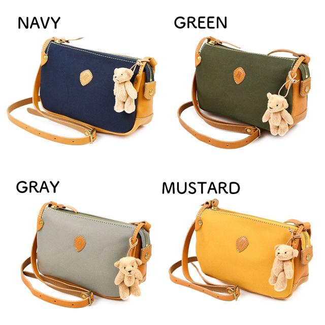 カラーはNAVY(ネイビー・紺色)、GREEN(グリーン・緑色)、GRAY(グレー・灰色)、MUSTARD(マスタード・カラシ色)の4色展開となります。
