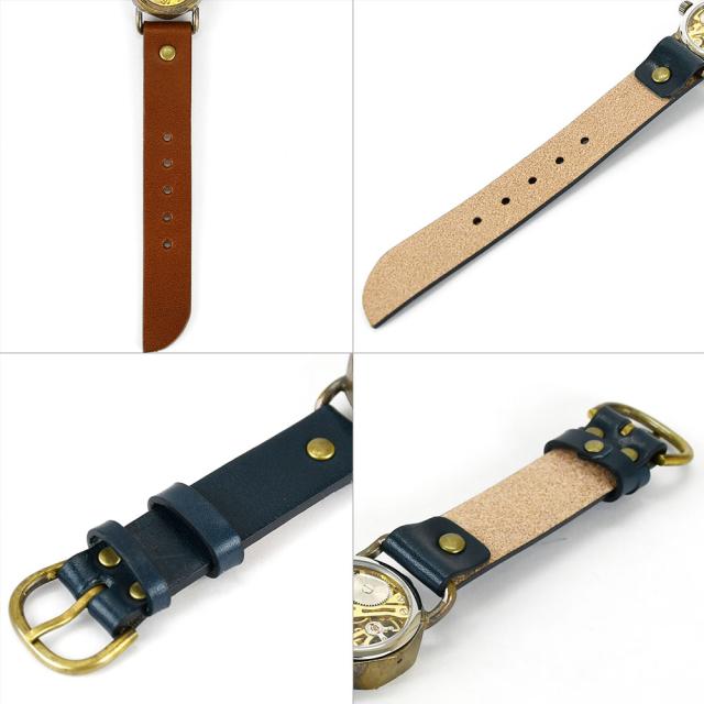 栃木レザーはしっかり厚めで使用。クラフト感のある仕上がりです。