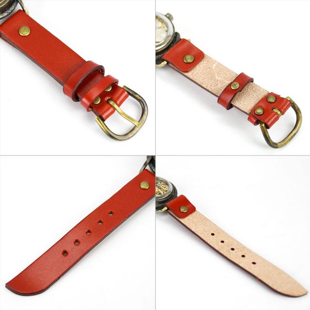 栃木レザーはしっかり厚めで使用。クラフト感のある仕上がりです。