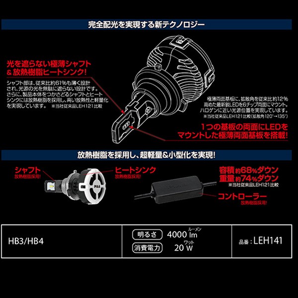 PIAA ヘッドライト フォグライト LEDバルブ 6000k HB3 HB4 HIR1 HIR2