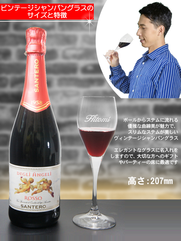 ヴィンテージシャンパングラス　サイズ