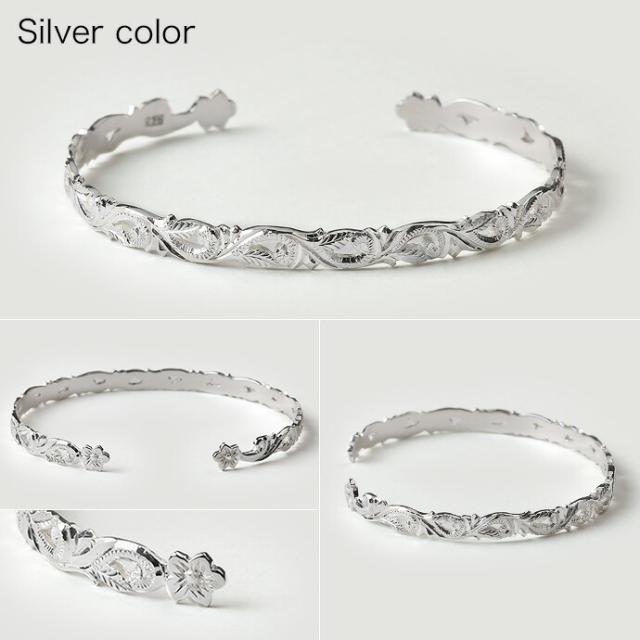 ブレスレット メンズ レディース バングル シルバー925 ハワイアン