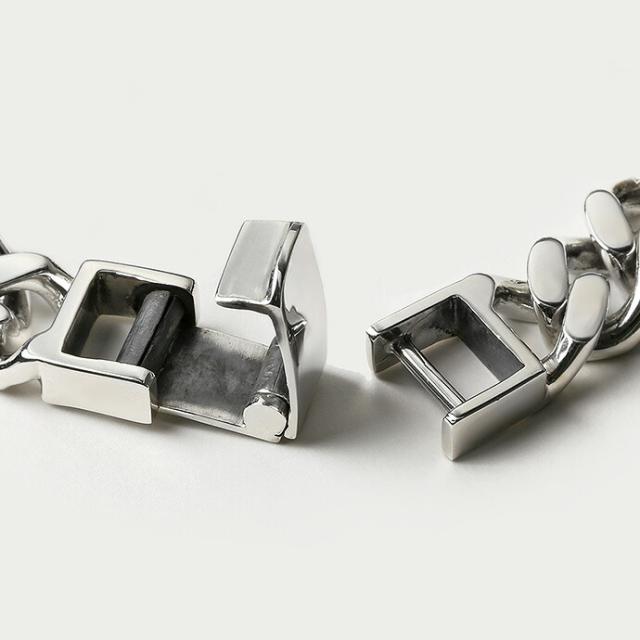 シルバー925 2面喜平ブレスレット Binich 喜平チェーンブレスレット メンズ シルバー925 2面カット