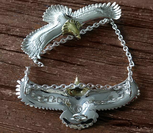 ネックレス メンズ レディース シルバー925 ペンダント 真鍮 ゴールド