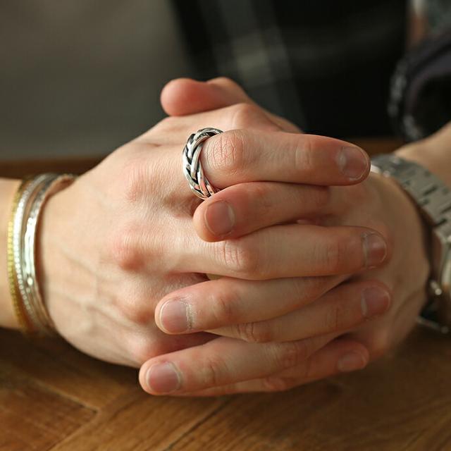 シルバー メッシュデザインリング 中指用 blatto 指輪 リング 「blatto 925silver」デザイン シルバー bla