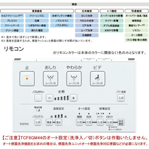 超激得2022 TOTO 温水洗浄便座 ウォシュレット TCF8GM44 (#NW1) ホワイト KMシリーズ 瞬間式 暖房便座 自動開閉 リモコン付き 節水 トートーの通販はau PAY マーケット - ユアサeネットショップ|商品ロットナ 本物保証