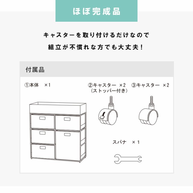 ランドリーチェスト 洗面収納 4段 幅70.5cm 2列 ワイドタイプ 引き出し