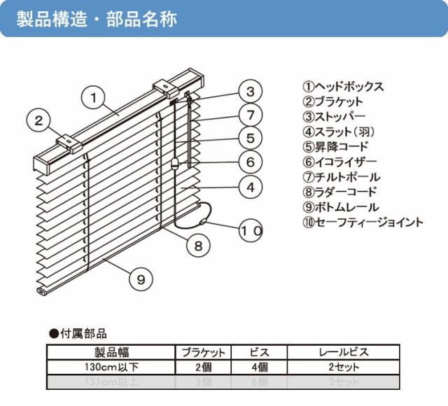 ティオリオ アルミブラインド 幅88×高さ138cm折れにくい スラット 高さ