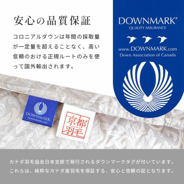 カナダ羽毛協会発行ダウンマークタグ付き
