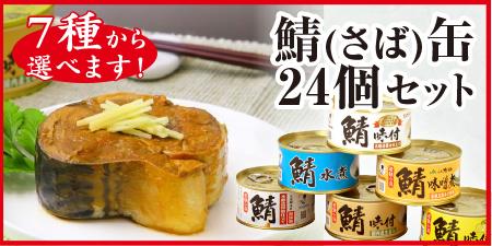 7種類から選べる! 鯖（さば）缶24個セット