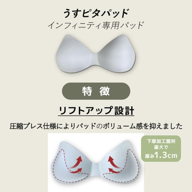 最大1.3cmの下厚加工で下から支える専用うすピタ一体型パッド