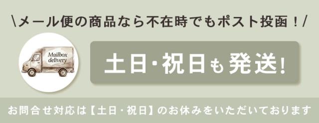 土日祝日も発送する不在時に便利なポスト投函のメール便対応商品