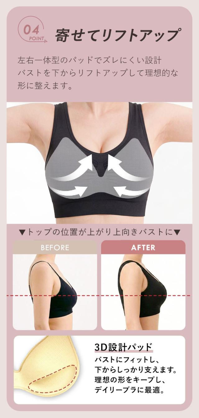 谷間メイクで横流れを防ぐフィット感説明