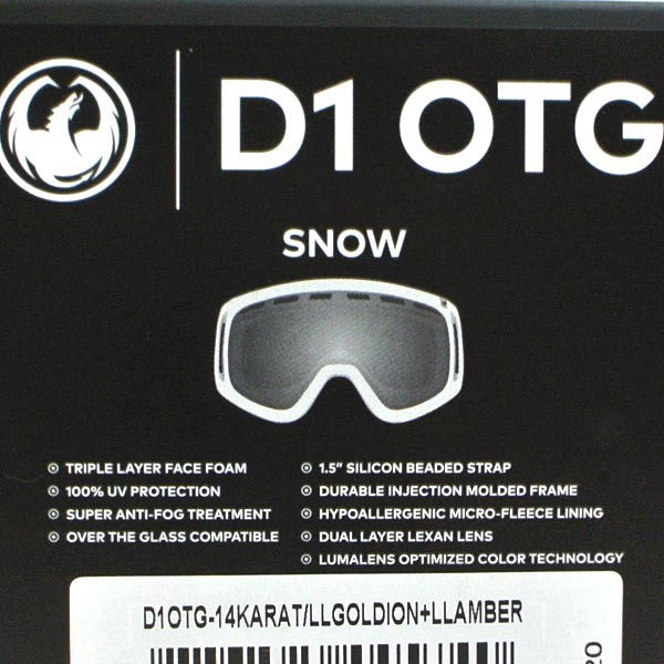 超激安人気 DRAGON/ドラゴン スノーボード スキー ゴーグル スノボ 20-21 [の通販はau PAY マーケット - |商品ロットナンバー:489776501 SNOW GOGGLE D1 OTG 14KARAT LUMALENS GOLDION/AMBER SNOWBOARDS GOGGLE 最安値定番