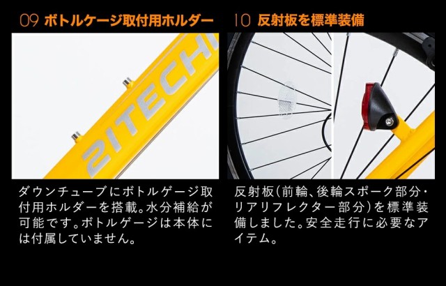 ロードバイク700cの反射板について