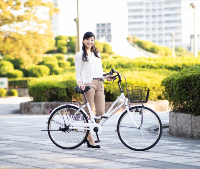 自転車 ママチャリ 24インチ 折りたたみ シティサイクル 通勤 通学