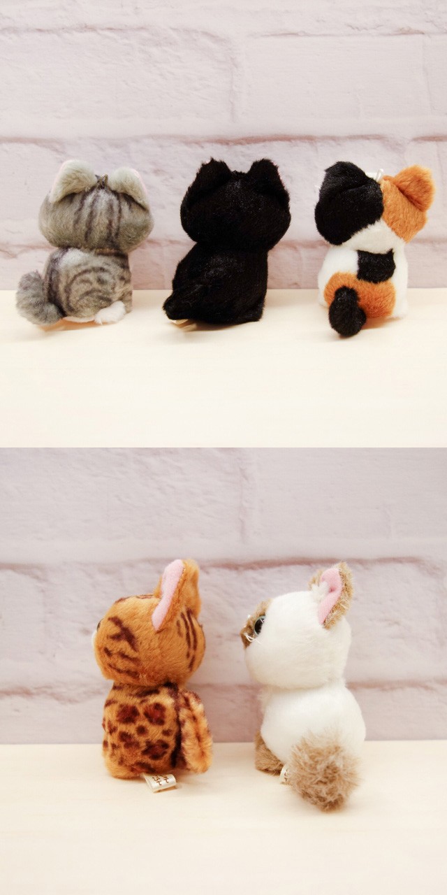 黒猫のミニぬいぐるみ 15cm バックチャーム付き 辛けれ moda