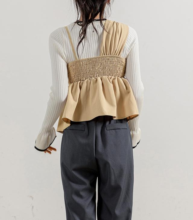 ペプラムキャミ