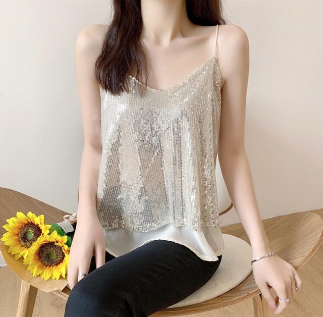 スパンコール キャミ