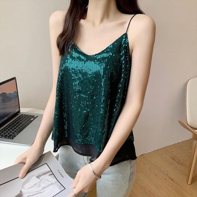 スパンコール キャミ