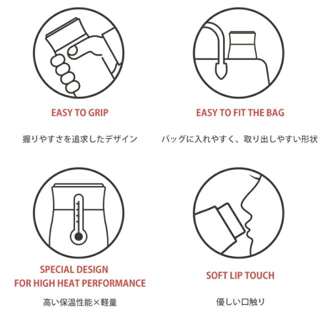 保温,保冷,底面にシリコンパッド付,優しい口触り,軽量