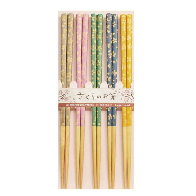 桜のシルエットが綺麗なお箸のセット