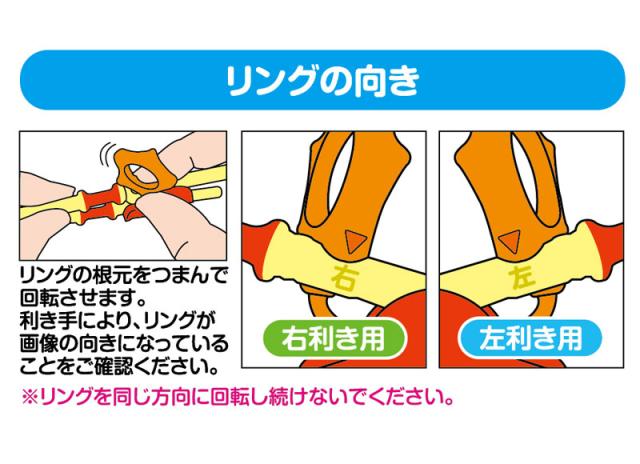 指を当てる位置に星マークがあるから教えやすい