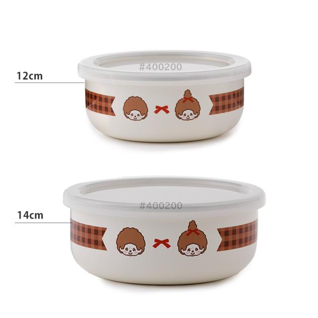 モンチッチチェック 14cm丸型容器 MNC-14CF/12cm丸型容器,MNC-12CF