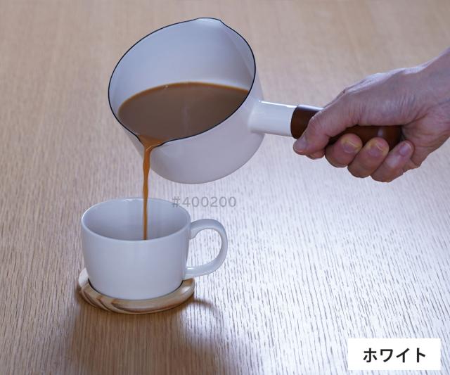 ナチュール 12cm ミルクパン ホワイト NA-12M.W 富士ホーロー