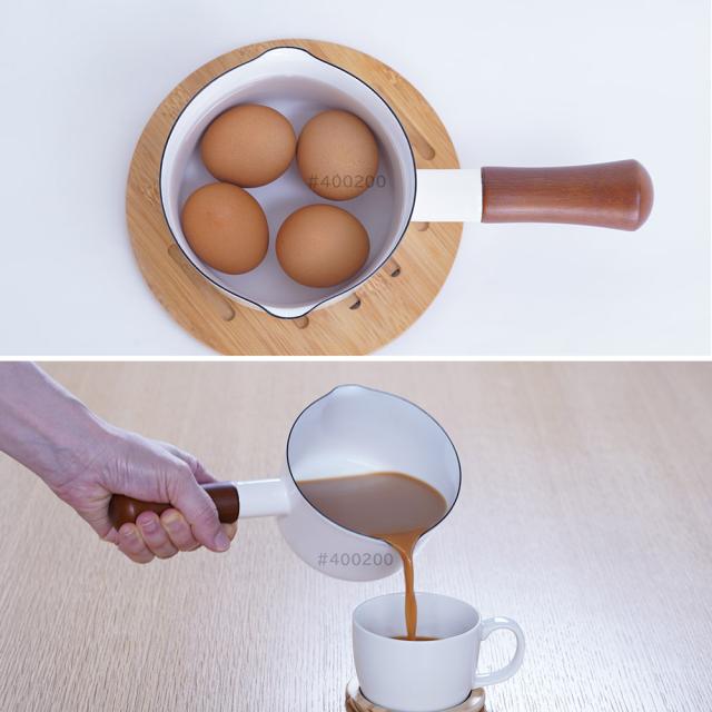 1〜2人分のドリンクの温めやスープ作りにちょうど良いサイズ