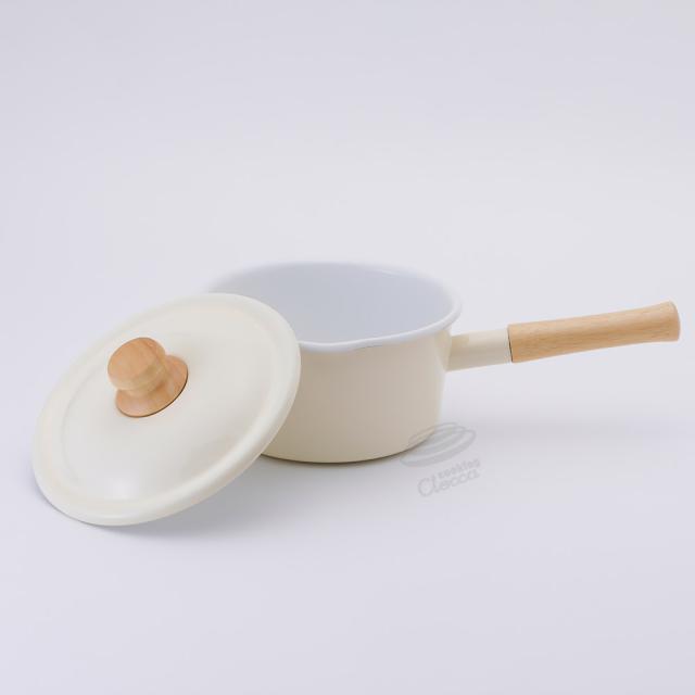 富士ホーロー,BMS,シンプル,ソースパン18cm,BMS-18SD.W,ホワイト