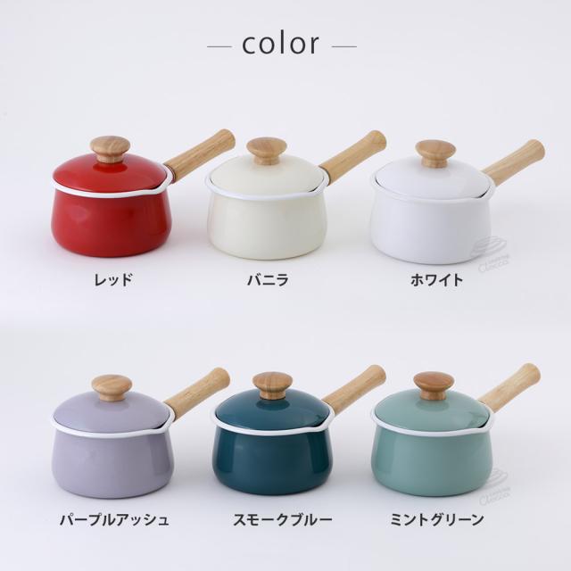 富士ホーロー,ホーロー鍋,琺瑯鍋,ミルクパン,フタ付き,片手鍋,15cm