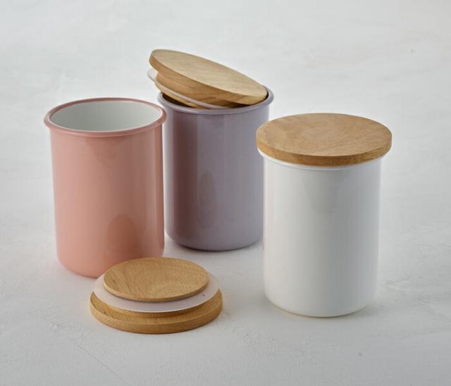 クッキングクロッカのオリジナルのホーローキャニスター