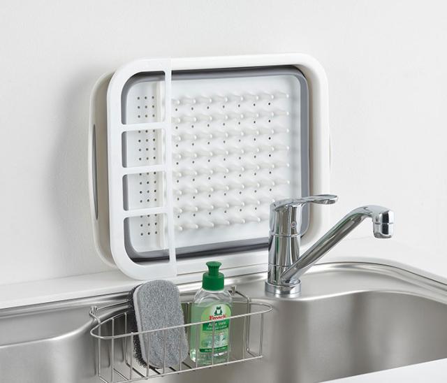 デイズ,おりたたみ,水切りバスケット,スタンドフレーム付き,DS-07