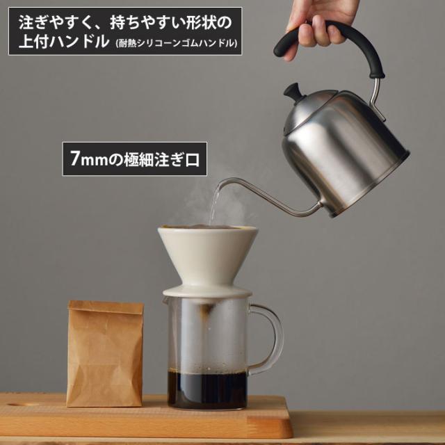 マット仕上げのドリップケトル