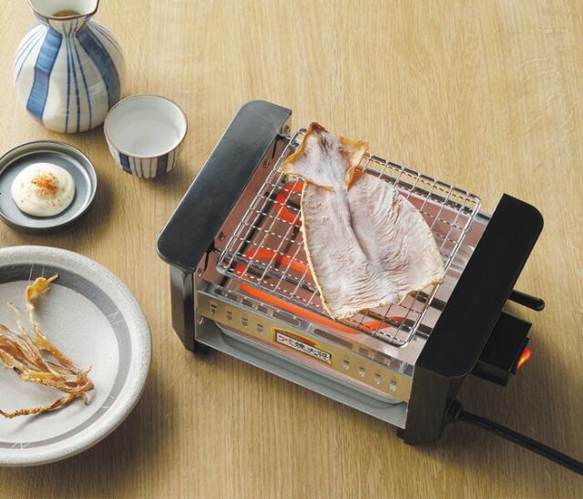 網付で角モチやホタテなどの海産物も調理できる