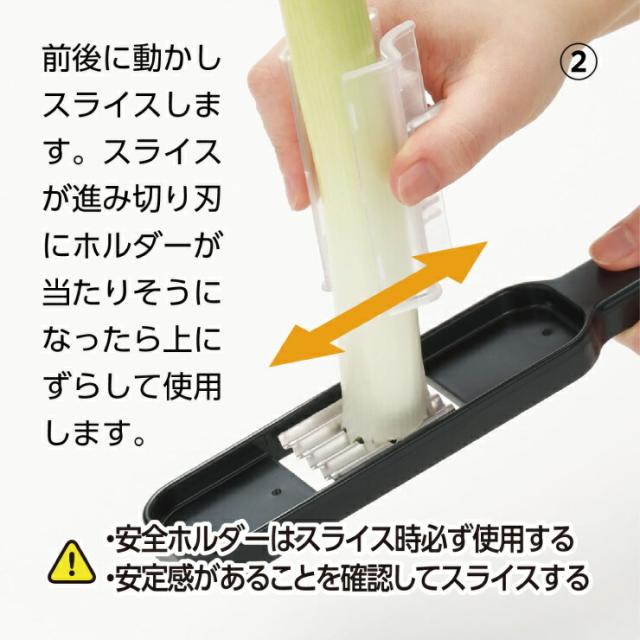 前後に動かし、スライス