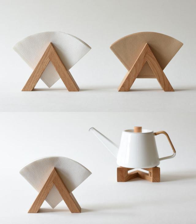 台形、円錐形両方のコーヒーフィルターに対応,ポットホルダーとしても使えます。