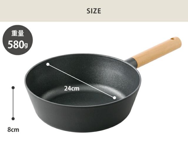 TIDA チタン＆ダイヤモンド コーティング 24cm マルチパン KKN-TD24M