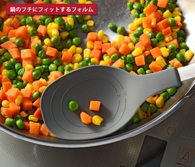 鍋のフチにフィットするフォルム