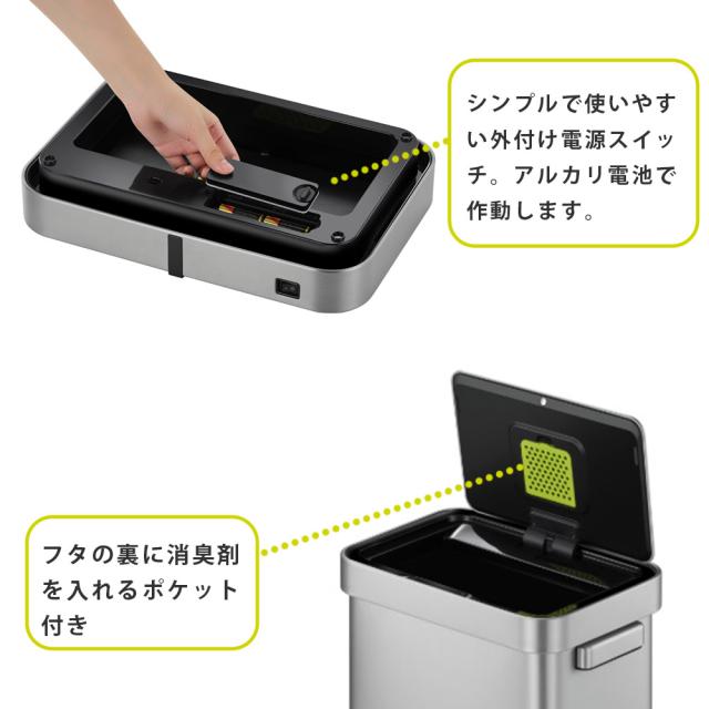 電源スイッチは蓋ユニット側面にあるので、取り外さなくてもON/OFFができます