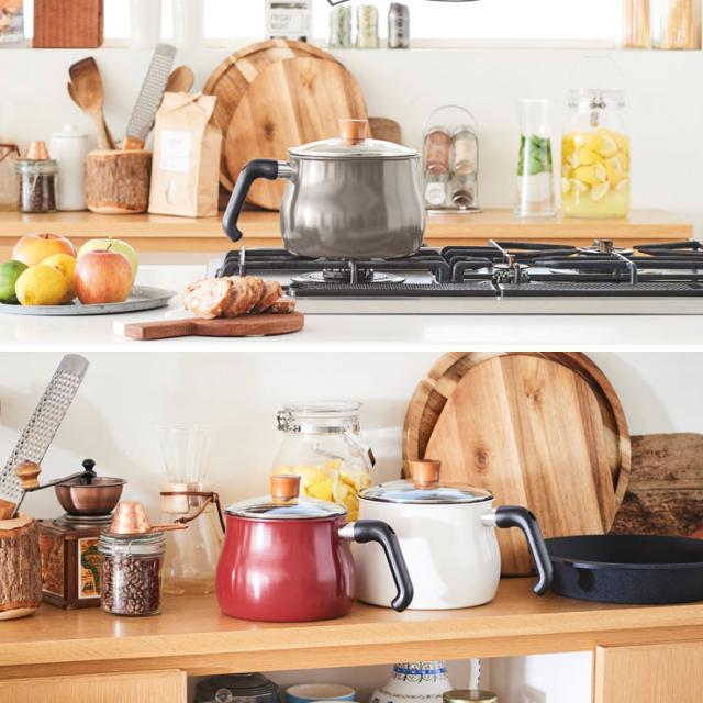 ころんとしたフォルムで見せ置きできるデザイン