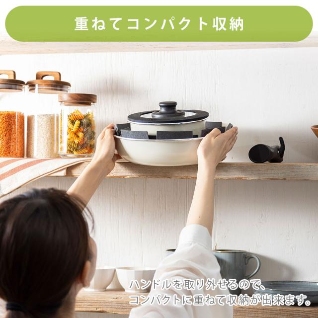 ハンドルを取り外してコンパクトに収納