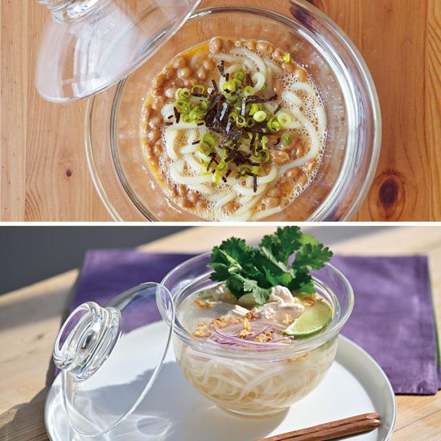 うどんやそうめんなどの麺類の盛り付けにも