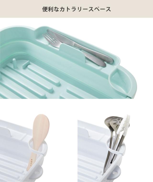 付属の仕切りにはトングやおたま、しゃもじなどを立てて収納