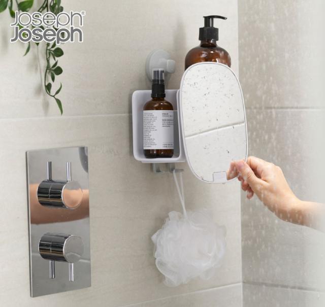 イージーストア,シャワーキャディ,コンパクト,ミラー付き,ホワイト,70547,ジョセフジョセフ,Joseph Joseph