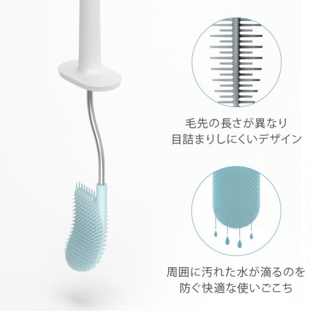 水切れ抜群で、ブラシをホルダーに移す際の不快な水のしたたりを防ぐアンチドリップヘッドを採用