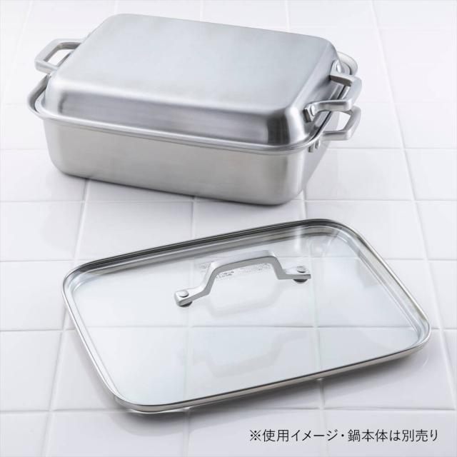 深鍋と浅鍋の両方に使用できる専用ガラス蓋