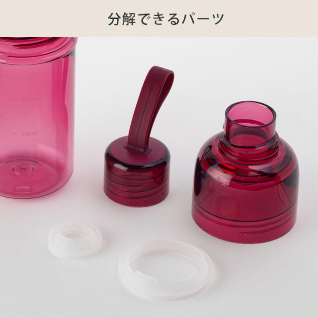 飲み口パーツは取り外すことができるので、隅々まで洗うことができ、内底は丸みを帯びているため汚れが溜まりにくく衛生的